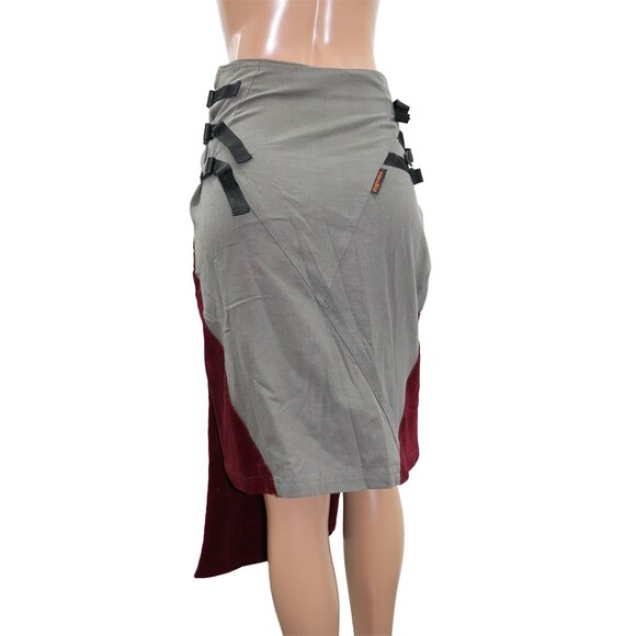 Edgy Avant Garde Y2K Pygmees Hi Low Skirt Side Buckles M - Picture 5 of 5